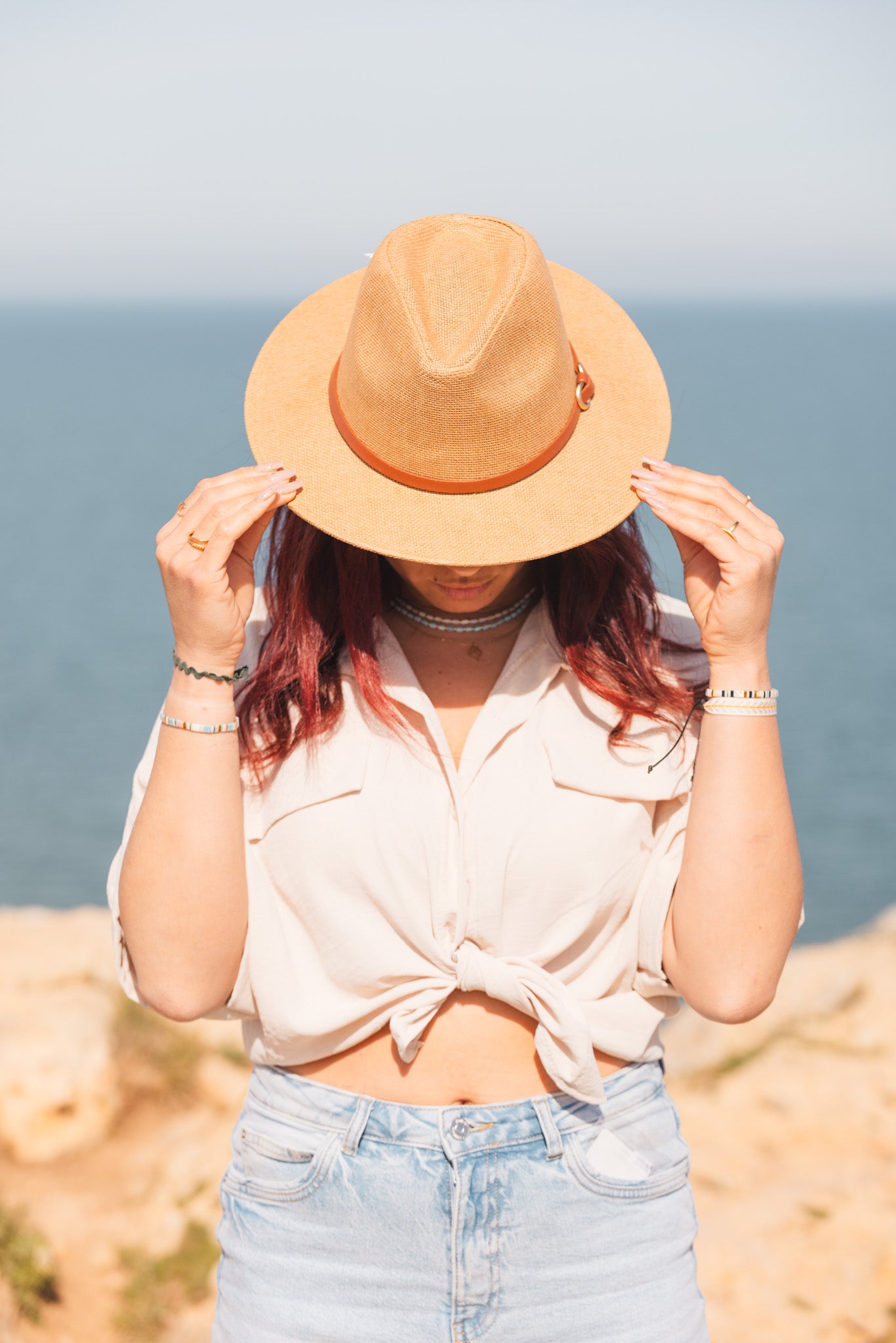 Chapeau De Paille Femme Beige Panema - Vitabohem