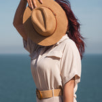 Chemise Femme Fluide Manches Courtes Beige - Vitabohem