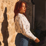 Chemise Blanche Femme Imprimés - Vitabohem