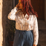 Chemise Blanche Femme Imprimés - Vitabohem