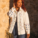 Veste Chemise Femme Blanche Santorini - Vitabohem