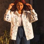 Veste Chemise Femme Blanche Santorini - Vitabohem