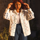 Veste Chemise Femme Blanche Santorini - Vitabohem