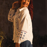 Veste Chemise Femme Blanche Santorini - Vitabohem