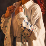Veste Chemise Femme Blanche Santorini - Vitabohem