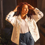 Veste Chemise Femme Blanche Santorini - Vitabohem