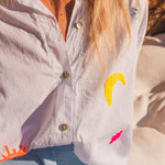 Blouse Femme Bleue Motifs - Vitabohem