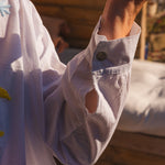 Blouse Femme Bleue Motifs - Vitabohem