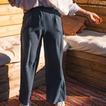Pantalon Fluide Femme Bleu Marine - Vitabohem