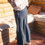 Pantalon Fluide Femme Bleu Marine - Vitabohem