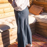 Pantalon Fluide Femme Bleu Marine - Vitabohem