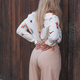 Pantalon Palazzo Femme Beige - Vitabohem