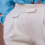 Pantalon Palazzo Femme Beige - Vitabohem