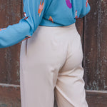 Pantalon Palazzo Femme Beige - Vitabohem