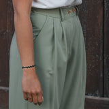 Pantalon Palazzo Femme Vert - Vitabohem