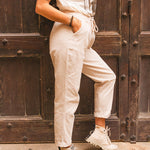 Pantalon Fluide Femme Beige - Vitabohem