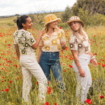 Crop Top Femme Vert en Crochet à Motifs - Vitabohem