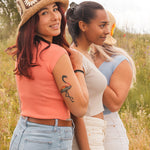 Crop Top Femme Beige en Crochet - Vitabohem