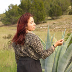 Chemise Femme Noire Imprimé Zèbre - Vitabohem