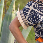 Blouse Femme Bleue à Motifs - Vitabohem