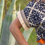 Blouse Femme Bleue à Motifs - Vitabohem
