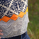 Blouse Femme Bleue à Motifs - Vitabohem