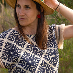 Blouse Femme Bleue à Motifs - Vitabohem