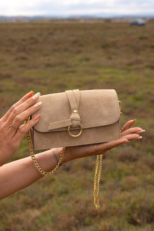 Sac à Main Femme en Cuir Taupe - Vitabohem