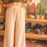 Pantalon Fluide Femme Blanc - Vitabohem