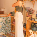 Pantalon Fluide Femme Blanc - Vitabohem