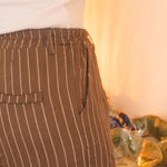 Pantalon Femme Fluide Kaki Rayé - Vitabohem
