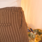 Pantalon Femme Fluide Kaki Rayé - Vitabohem