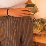 Pantalon Femme Fluide Kaki Rayé - Vitabohem
